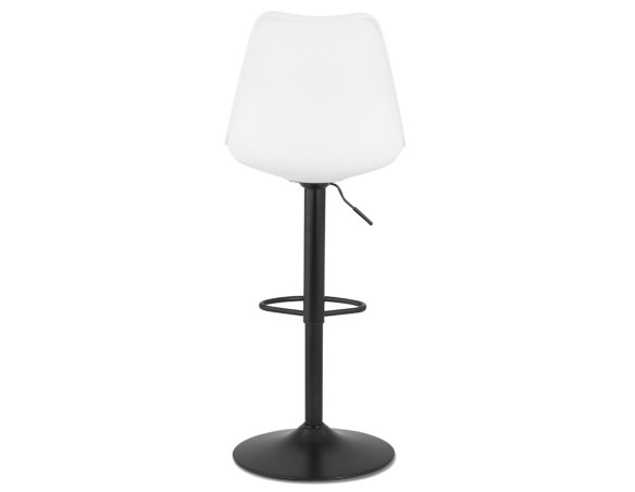 Tabouret réglable TUTO blanc et pied noir