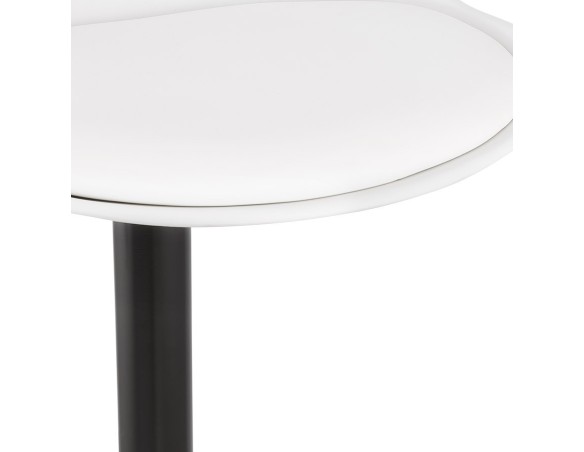 Tabouret réglable TUTO blanc et pied noir