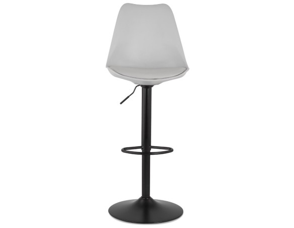 Tabouret réglable TUTO gris et pied noir