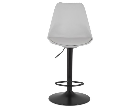 Tabouret réglable TUTO gris et pied noir
