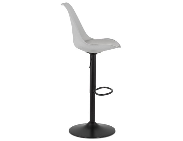 Tabouret réglable TUTO gris et pied noir