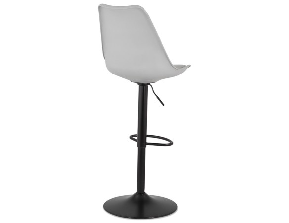 Tabouret réglable TUTO gris et pied noir