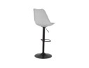 Tabouret réglable TUTO gris et pied noir