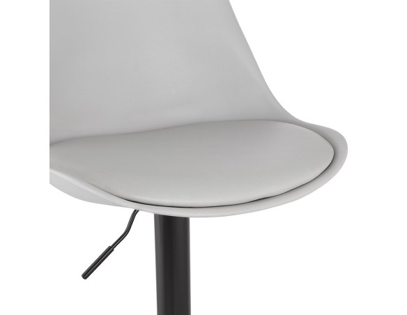 Tabouret réglable TUTO gris et pied noir