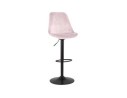 BS05640PIBL 5404028318454 Tabouret réglable MIKE en velours rose et pied noir