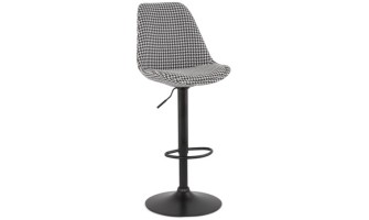 BS05650DIBL 5404028318478 Tabouret réglable MIKE en tissu pied de poule et pied noir