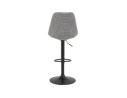 Tabouret réglable MIKE en tissu pied de poule et pied noir