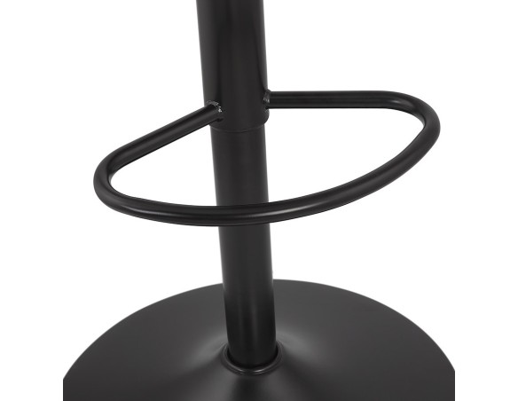 Tabouret réglable MIKE en tissu pied de poule et pied noir