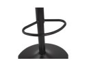 Tabouret réglable MIKE en tissu pied de poule et pied noir