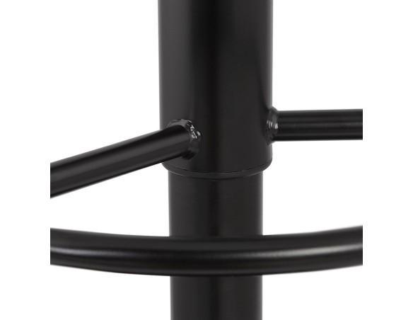 Tabouret réglable MIKE en tissu pied de poule et pied noir