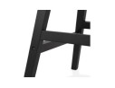 Tabouret snack mi-hauteur ASPEN MINI en microfibre brune et pieds en bois noir