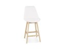 BS06170WHNA 5404028336786 Tabouret snack mi-hauteur SANDRA MINI en tissu bouloché blanc style scandinave