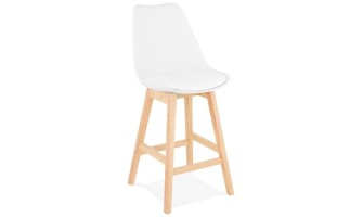 BS01920WHNA 5420072057958 Tabouret snack mi-hauteur CAMILA MINI blanc style scandinave