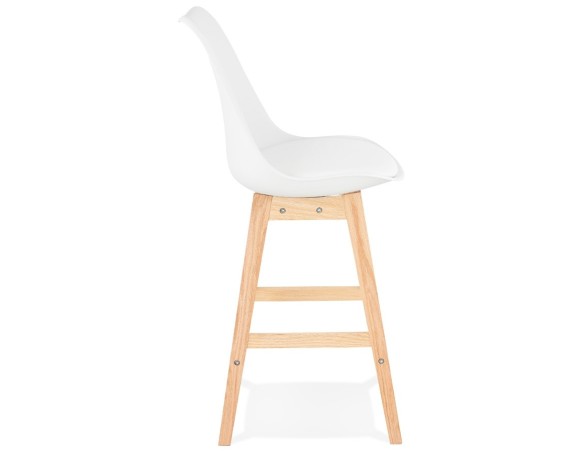 Tabouret snack mi-hauteur CAMILA MINI blanc style scandinave
