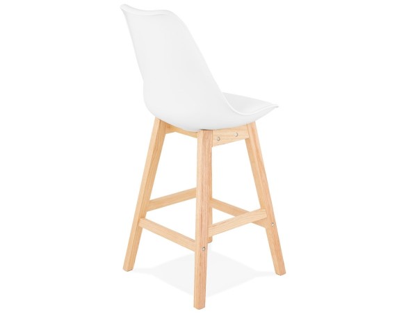 Tabouret snack mi-hauteur CAMILA MINI blanc style scandinave