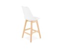 Tabouret snack mi-hauteur CAMILA MINI blanc style scandinave