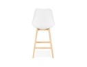 Tabouret snack mi-hauteur CAMILA MINI blanc style scandinave