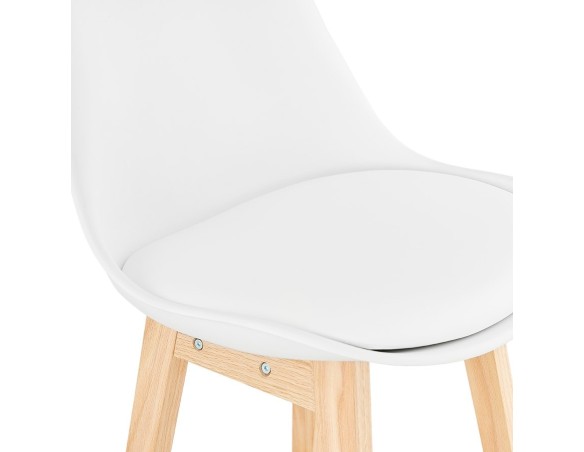 Tabouret snack mi-hauteur CAMILA MINI blanc style scandinave