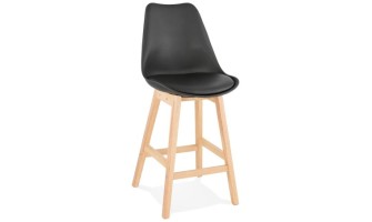 BS01930BLNA 5420072057972 Tabouret snack mi-hauteur CAMILA MINI noir style scandinave