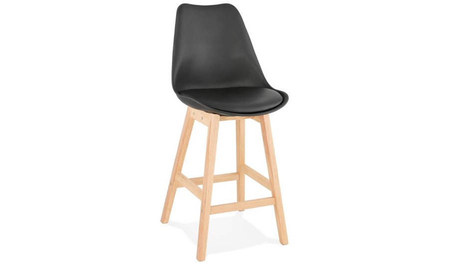 BS01930BLNA 5420072057972 Tabouret snack mi-hauteur CAMILA MINI noir style scandinave