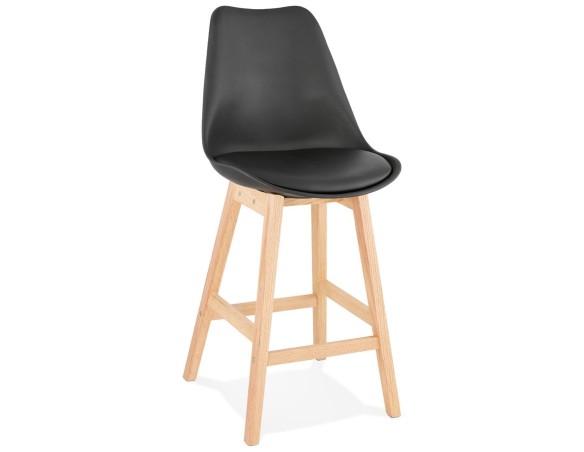 BS01930BLNA 5420072057972 Tabouret snack mi-hauteur CAMILA MINI noir style scandinave