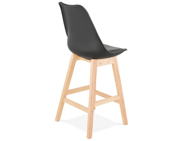 Tabouret snack mi-hauteur CAMILA MINI noir style scandinave
