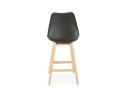 Tabouret snack mi-hauteur CAMILA MINI noir style scandinave