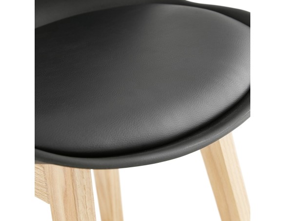 Tabouret snack mi-hauteur CAMILA MINI noir style scandinave