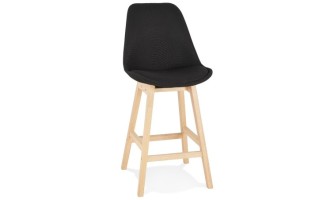 BS03980BLNA 5420072093147 Tabouret snack mi-hauteur TERESA MINI style scandinave en tissu noir