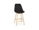 BS03980BLNA 5420072093147 Tabouret snack mi-hauteur TERESA MINI style scandinave en tissu noir