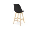 Tabouret snack mi-hauteur TERESA MINI style scandinave en tissu noir