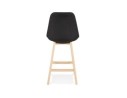 Tabouret snack mi-hauteur TERESA MINI style scandinave en tissu noir