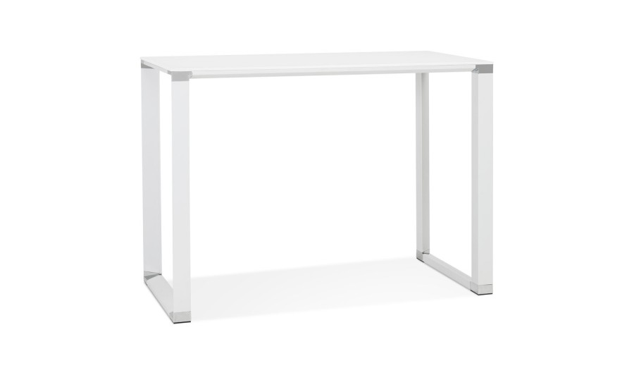 OT01300WHWH 5404028303146 Table haute / bureau haut XLINE HIGH TABLE en verre blanc - 140x70 cm