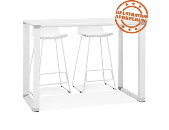 Table haute / bureau haut XLINE HIGH TABLE en verre blanc - 140x70 cm