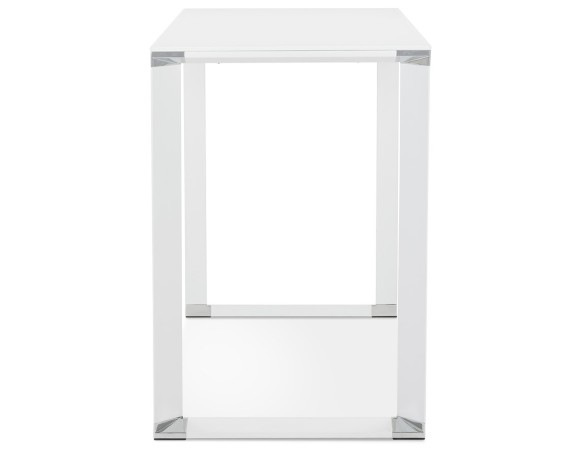 Table haute / bureau haut XLINE HIGH TABLE en verre blanc - 140x70 cm