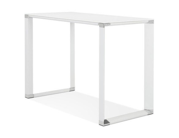 Table haute / bureau haut XLINE HIGH TABLE en verre blanc - 140x70 cm