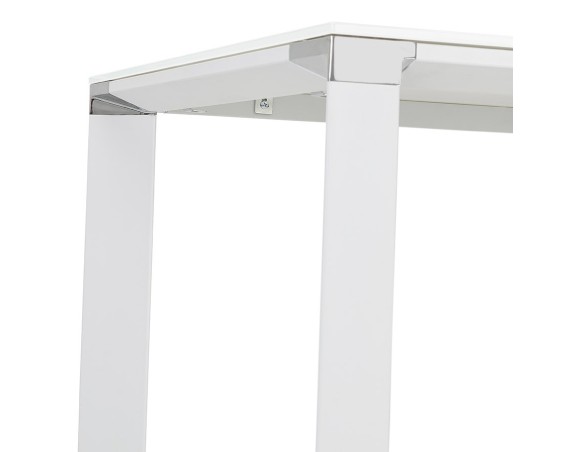 Table haute / bureau haut XLINE HIGH TABLE en verre blanc - 140x70 cm