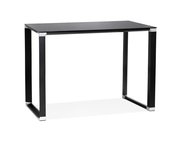 OT01310BLBL 5404028303160 Table haute / bureau haut XLINE HIGH TABLE en verre noir - 140x70 cm