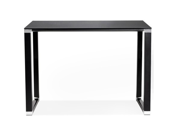 Table haute / bureau haut XLINE HIGH TABLE en verre noir - 140x70 cm