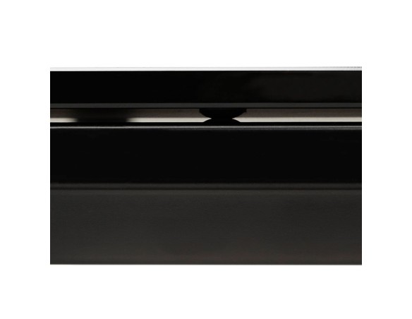 Table haute / bureau haut XLINE HIGH TABLE en verre noir - 140x70 cm