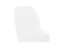Tabouret snack mi-hauteur BERLIN MINI blanc empilable avec pied en métal blanc