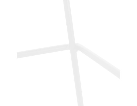 Tabouret snack mi-hauteur BERLIN MINI blanc empilable avec pied en métal blanc