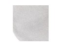 Tabouret snack mi-hauteur empilable FAKIR MINI en tissu gris clair et pied en métal blanc