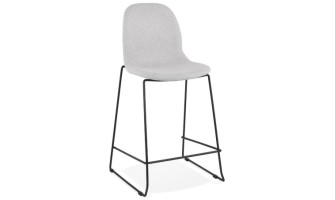 BS02670LG 5420072069982 Tabouret snack mi-hauteur EKTOR MINI en tissu gris clair empilable