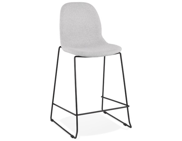 BS02670LG 5420072069982 Tabouret snack mi-hauteur EKTOR MINI en tissu gris clair empilable