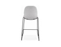 Tabouret snack mi-hauteur EKTOR MINI en tissu gris clair empilable