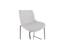 Tabouret snack mi-hauteur EKTOR MINI en tissu gris clair empilable