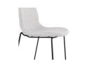 Tabouret snack mi-hauteur EKTOR MINI en tissu gris clair empilable