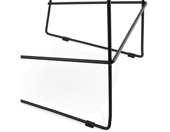 Tabouret snack mi-hauteur EKTOR MINI en tissu gris clair empilable