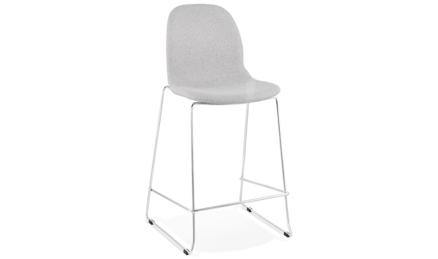 BS02710LGCH 5420072070063 Tabouret snack mi-hauteur empilable FAKIR MINI en tissu gris clair et pied en métal chromé BS02710LGCH 5420072070063 Tabouret snack mi-hauteur empilable FAKIR MINI en tissu gris clair et pied en métal chromé
